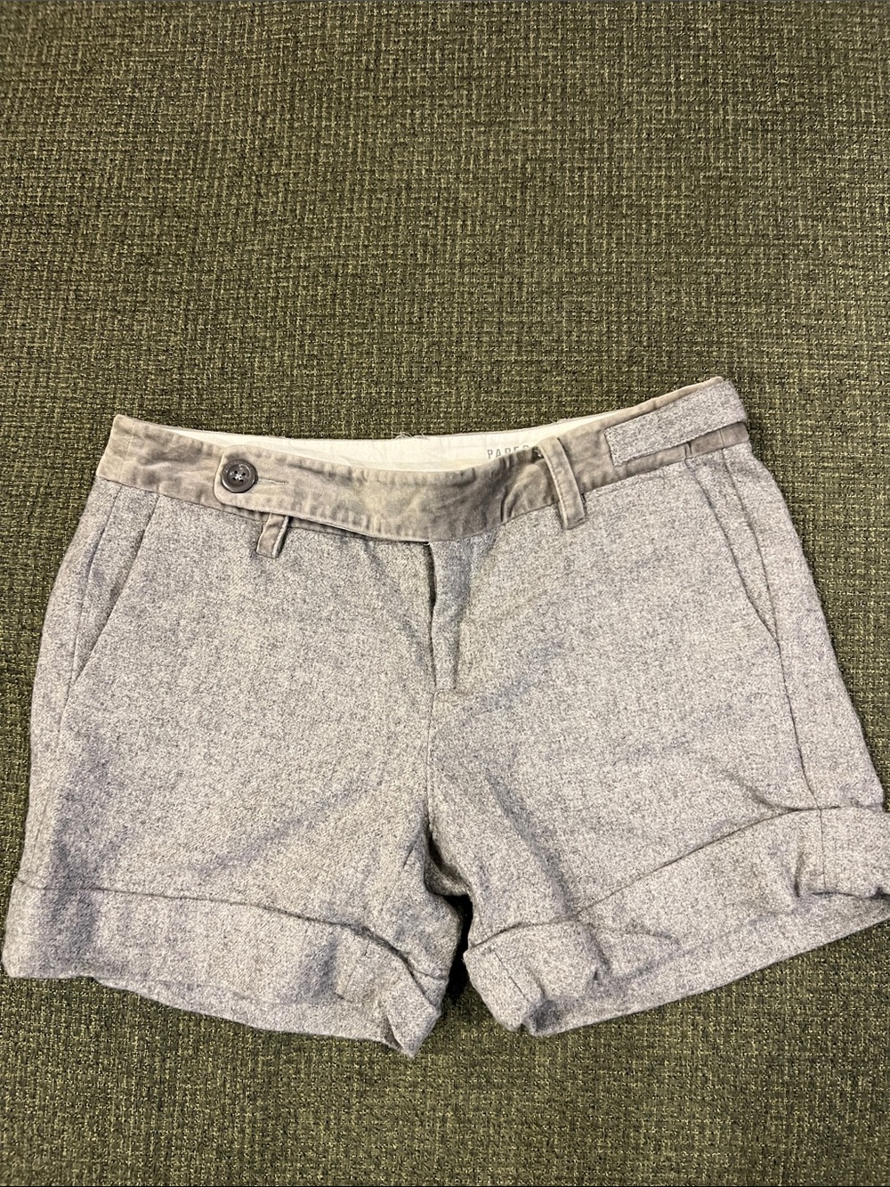 Paper Boy Heather Gray Tailored Roll-Cuff Shorts (sz 2)